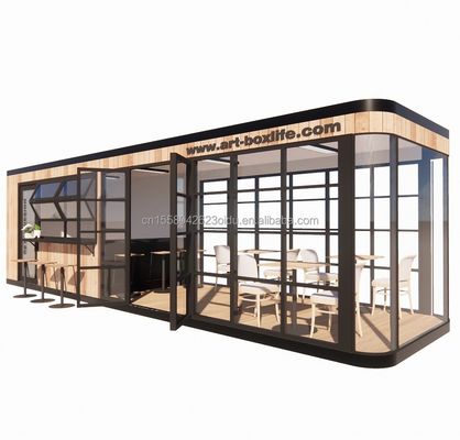 Hotel und Park EU Container Kaffeebar Mobilholz-Stahlkonstruktion Sonnenlicht Haus Außenbar