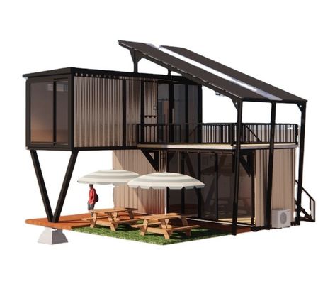 Verzinktes Stahlbogen 180g Rahmen Design Stahlstruktur Modulare Villa für Luxuscontainer Vorgefertigte Prefab Häuser