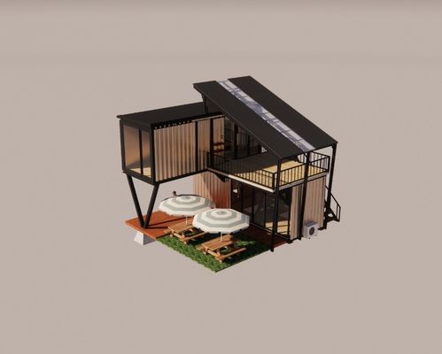 Verzinktes Stahlbogen 180g Rahmen Design Stahlstruktur Modulare Villa für Luxuscontainer Vorgefertigte Prefab Häuser
