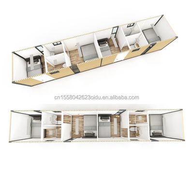Beförderungscontainer mit 4 Schlafzimmern Wohn Mini Lounge Wand 50/75/100mm Wellen Sandwich Panel