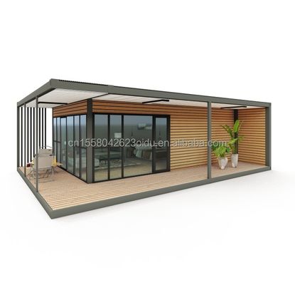 Modernes Design Holz-Plastik-Container-Wohnung mit Materialien und vorgefertigter Struktur
