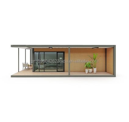 Modernes Design Holz-Plastik-Container-Wohnung mit Materialien und vorgefertigter Struktur