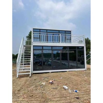 Temporäres Büro Hotelgeschäft Holzhäuser mit 50/75/100mm Wellen Sandwich-Panel Wand Moderner 20ft Schnellmontage Container
