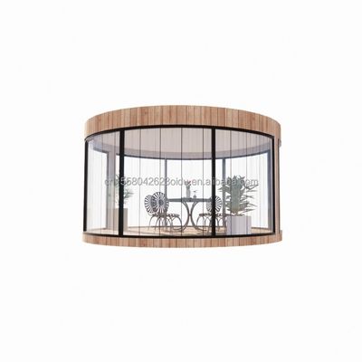 Galvanisierte Stahlquadratrohre EU-Standard Holzhäuser Glas Sonnenlichthaus Vorgefertigtes Mobilgeschäft