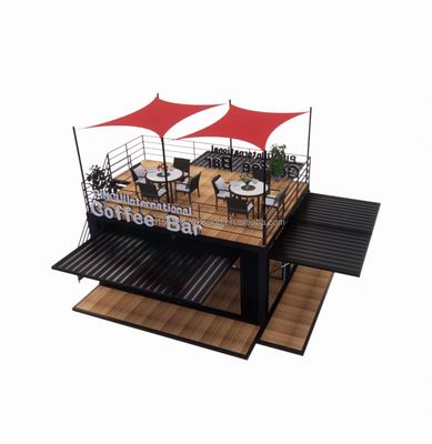 Shop 20ft Park BBQ Container Mobile Portable Assembly Coffee Bar Holzhaus mit 50/75/100mm Welle Sandwich-Panel Wände
