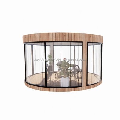 Galvanisierte Stahlquadratrohre EU-Standard Holzhäuser Glas Sonnenlichthaus Vorgefertigtes Mobilgeschäft