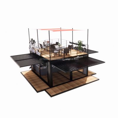 Shop 20ft Park BBQ Container Mobile Portable Assembly Coffee Bar Holzhaus mit 50/75/100mm Welle Sandwich-Panel Wände