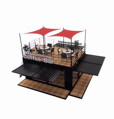 Shop 20ft Park BBQ Container Mobile Portable Assembly Coffee Bar Holzhaus mit 50/75/100mm Welle Sandwich-Panel Wände