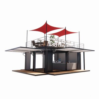 Shop 20ft Park BBQ Container Mobile Portable Assembly Coffee Bar Holzhaus mit 50/75/100mm Welle Sandwich-Panel Wände