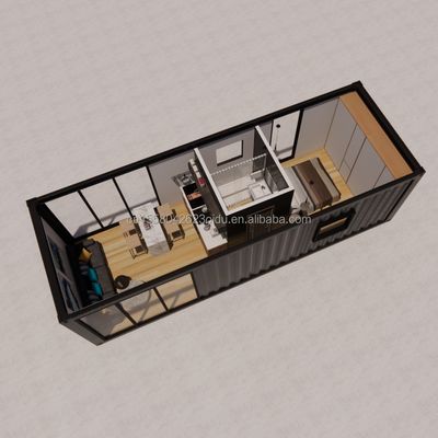 Wand 50/75/100mm Welle Sandwich Panel 20ft Schöne Prefab Container Häuser mit galvanisiertem Stahl