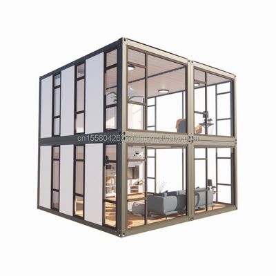 Bürokomfort für den Supermarkt Große Vorhangwand Glasfenster Bewegliches Haus Containerraum