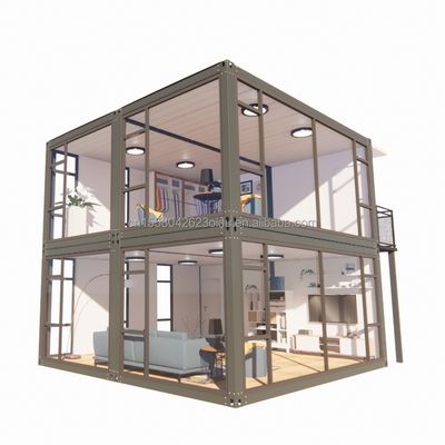 Bürokomfort für den Supermarkt Große Vorhangwand Glasfenster Bewegliches Haus Containerraum