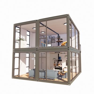 Bürokomfort für den Supermarkt Große Vorhangwand Glasfenster Bewegliches Haus Containerraum