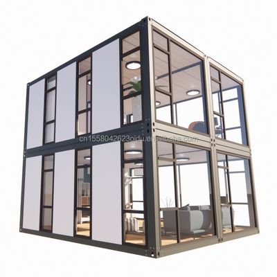 Bürokomfort für den Supermarkt Große Vorhangwand Glasfenster Bewegliches Haus Containerraum