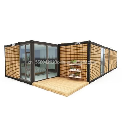 Stahlrahmen galvanisiertes Stahl biegen 180g 20ft 40ft Prefab Haus mit modernem Container Design und Welle Sandwich-Panel Wände