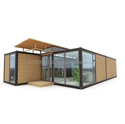 Stahlrahmen galvanisiertes Stahl biegen 180g 20ft 40ft Prefab Haus mit modernem Container Design und Welle Sandwich-Panel Wände