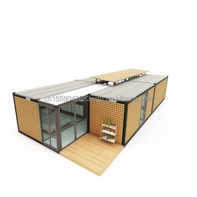 Stahlrahmen galvanisiertes Stahl biegen 180g 20ft 40ft Prefab Haus mit modernem Container Design und Welle Sandwich-Panel Wände