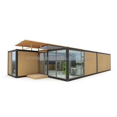 Stahlrahmen galvanisiertes Stahl biegen 180g 20ft 40ft Prefab Haus mit modernem Container Design und Welle Sandwich-Panel Wände