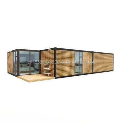 Stahlrahmen galvanisiertes Stahl biegen 180g 20ft 40ft Prefab Haus mit modernem Container Design und Welle Sandwich-Panel Wände