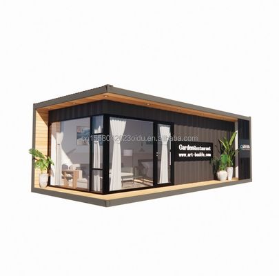 30ft tragbares Holzcontainerhaus Langlebige Stahlstruktur für Marineanwendungen
