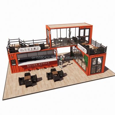 20 Fuß vorgefertigte mobile Kaffeeshop Container Bar mit individueller Farbe und galvanisierter Stahlbiegung