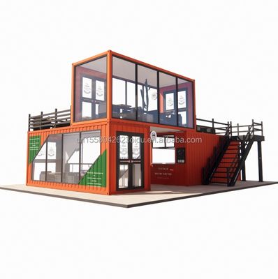 20 Fuß vorgefertigte mobile Kaffeeshop Container Bar mit individueller Farbe und galvanisierter Stahlbiegung