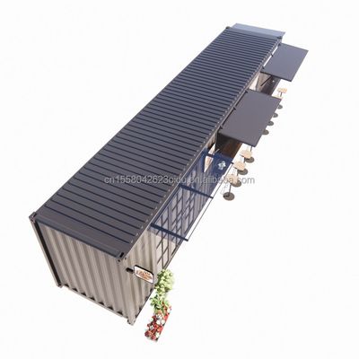 Hoteleinrichtungslösung Vorgefertigte modulare Containerhäuser in Containergeschäft mit Fenstern aus Aluminiumlegierung