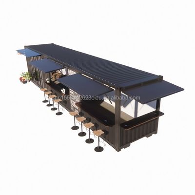 Hoteleinrichtungslösung Vorgefertigte modulare Containerhäuser in Containergeschäft mit Fenstern aus Aluminiumlegierung