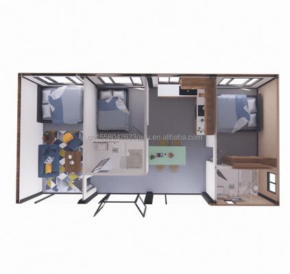 Besonderfarbiger zweistöckiger stabiler Container Barstand Mini 20 Fuß Pop-up-Shop mit galvanisierten Quadratrohren