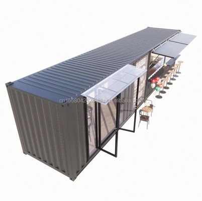 Galvanisierte Stahlquadratrohre Hauptstruktur 20ft-40ft Modularbehälter Kaffeeshop Essensstand mit modernem Design