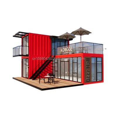 Pingui angepasst 20ft/40ft Galvanisiertes Stahl Quadratrohr Versandbehälter Kaffee Portable Container Restaurant für Shop