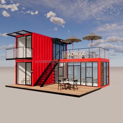Pingui angepasst 20ft/40ft Galvanisiertes Stahl Quadratrohr Versandbehälter Kaffee Portable Container Restaurant für Shop