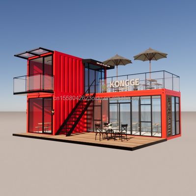 Pingui angepasst 20ft/40ft Galvanisiertes Stahl Quadratrohr Versandbehälter Kaffee Portable Container Restaurant für Shop