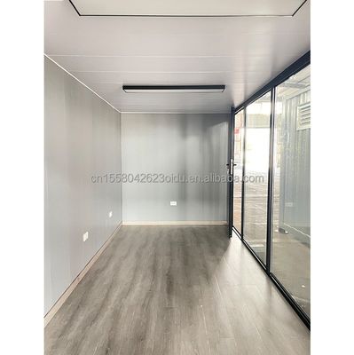 angepasste Farbe 20ft vorgefertigtes Containerhaus mit Küche und einem Schlafzimmer für Hotel Aluminiumlegierung Fenster