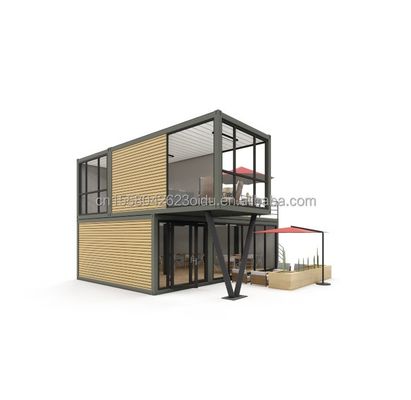 Verzinkte Stahlquadratrohre Struktur Versandbehälter Bar mit Fenster Aluminiumlegierung Fenster