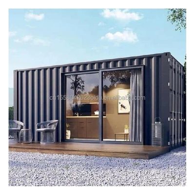 Galvanisierte Stahlquadratrohre Hauptstruktur 20ft Vorhergefertigte Häuser Moderne Container Portable Flat Pack Wohnhaus für Hotel