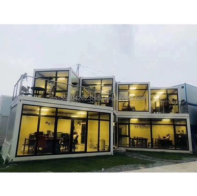 Vorgefertigte Stahlkonstruktion Behälter Restaurant Küche Schlafzimmer mit Aluminiumlegierung Fenster und große Fenster Design