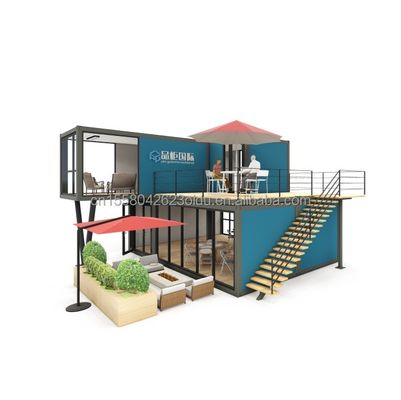 Modulare Stahlgebäude Hotel Containerhäuser Bewegliche Vorfertigung 40ft Versand Fast-Food Container Restaurant Café Cafeteria und Bar