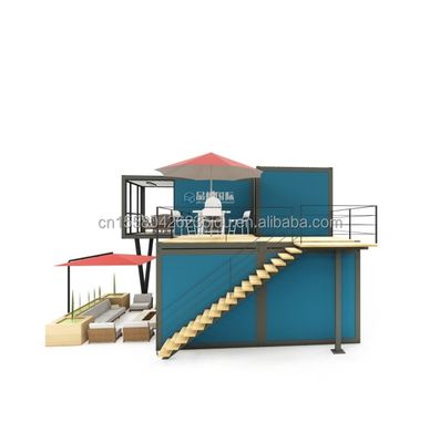 Modulare Stahlgebäude Hotel Containerhäuser Bewegliche Vorfertigung 40ft Versand Fast-Food Container Restaurant Café Cafeteria und Bar