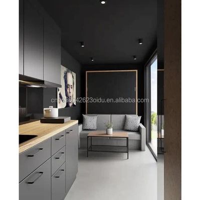 Galvanisierte Stahlquadratrohre Hauptstruktur 20ft Vorhergefertigte Häuser Moderne Container Portable Flat Pack Wohnhaus für Hotel
