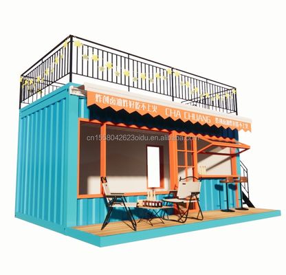 20ft Zwei-Schicht-Flachverpackung Behälter Stahlrahmen Garage Einzelhandel Modernes Design und galvanisiertes Stahl Biegen 180g