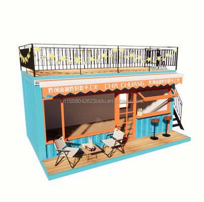 20ft Zwei-Schicht-Flachverpackung Behälter Stahlrahmen Garage Einzelhandel Modernes Design und galvanisiertes Stahl Biegen 180g