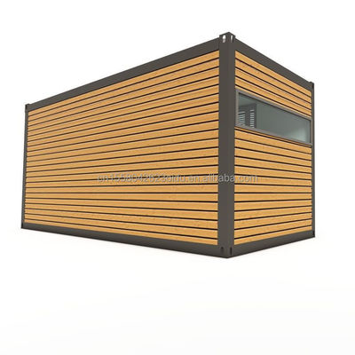 Hotel Unterkunft 20ft vorgefertigter Container Bürogebäude mit Holzschiebetür und Aluminiumfenstern