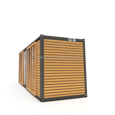 Hotel Unterkunft 20ft vorgefertigter Container Bürogebäude mit Holzschiebetür und Aluminiumfenstern