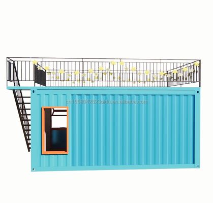 20ft Zwei-Schicht-Flachverpackung Behälter Stahlrahmen Garage Einzelhandel Modernes Design und galvanisiertes Stahl Biegen 180g