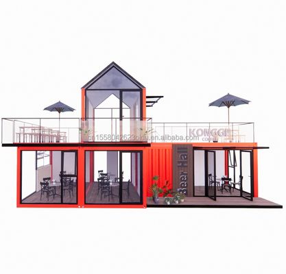 Badezimmer und galvanisierte Stahlquadratrohre Hauptkonstruktion in 20 Fuß leichter Stahlkonstruktion Containerraum für Restaurant