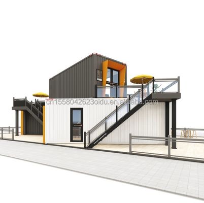 Container Bar Modifiziertes Restaurant Kaffeehaus mit Stahlkonstruktion Gebäude und 50/75/100mm Welle Sandwich Panel Wand