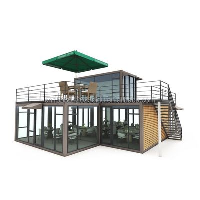 Verzinkte Stahlquadratrohre Hauptstruktur Vorgefertigte Villa Haus Moderne Modular Container Luxus Drei Schlafzimmer