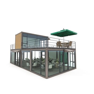 Verzinkte Stahlquadratrohre Hauptstruktur Vorgefertigte Villa Haus Moderne Modular Container Luxus Drei Schlafzimmer