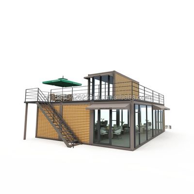 Verzinkte Stahlquadratrohre Hauptstruktur Vorgefertigte Villa Haus Moderne Modular Container Luxus Drei Schlafzimmer